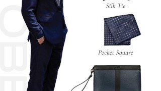 COCKTAIL DRESS CODE | SUITE UP NAVY TIE tới tham dự một buổi tiệc Tây cùng DE OBELLY!