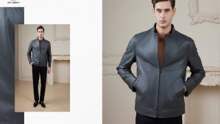 GRIGIO LEATHER JACKET